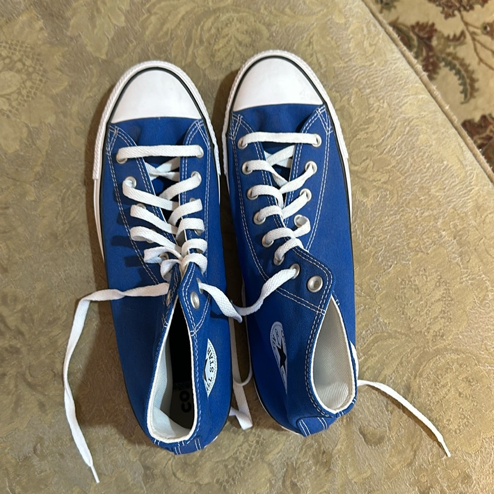 blue high top converse